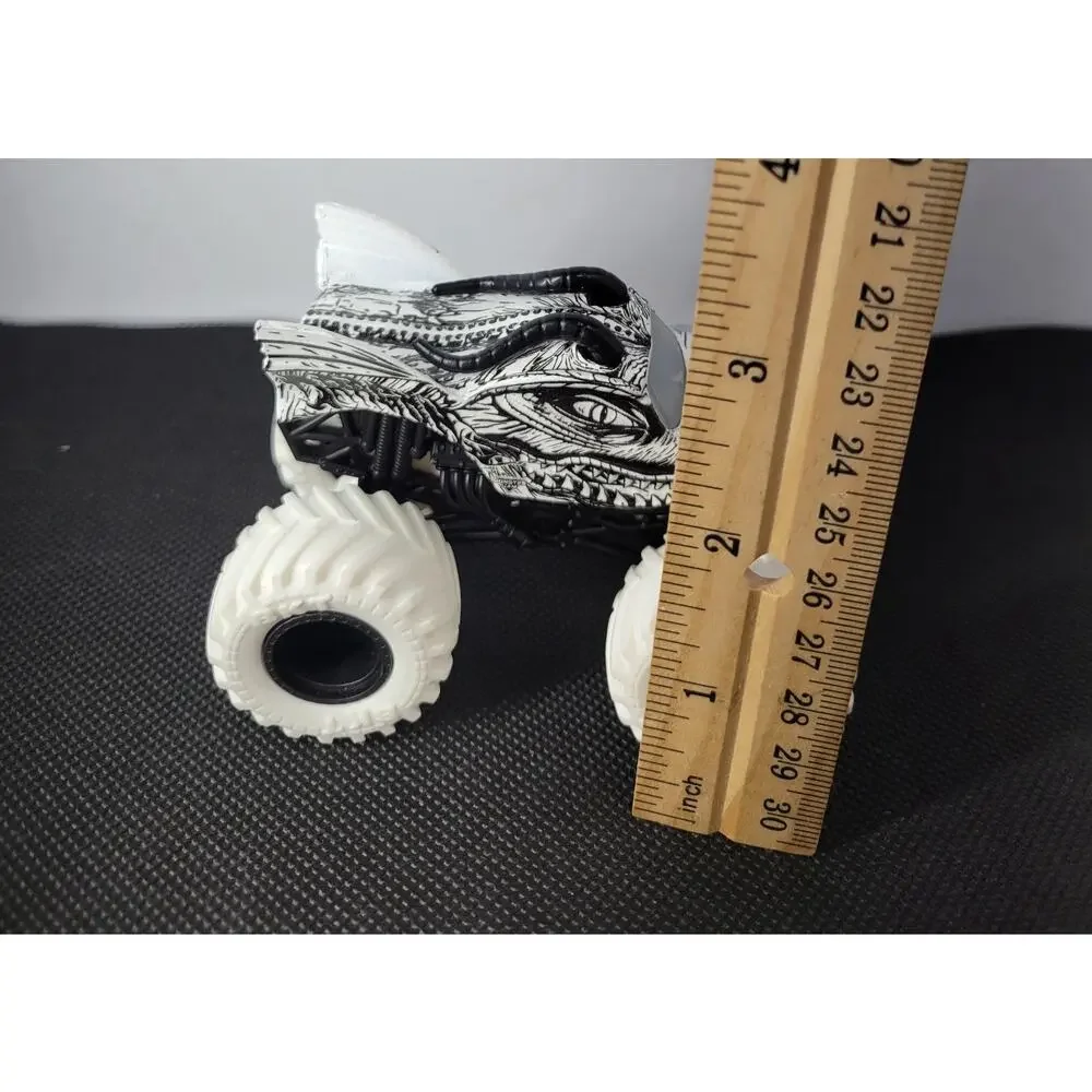 Monster Jam Dragon Loose Truck HTF 1/64 Diecast White Black Wheels Contrast